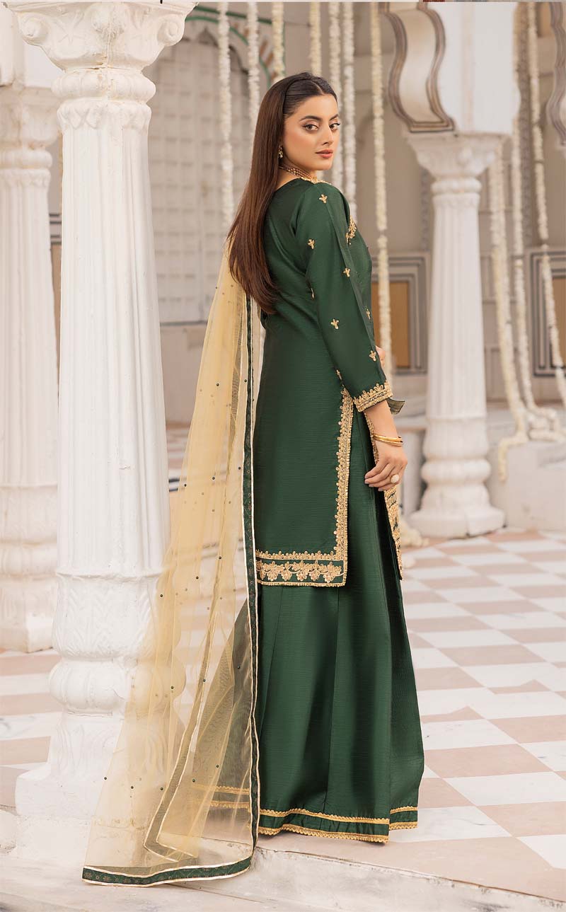 Mayoo Mother & Daughter Green Ladies Wedding Sharara Oufit