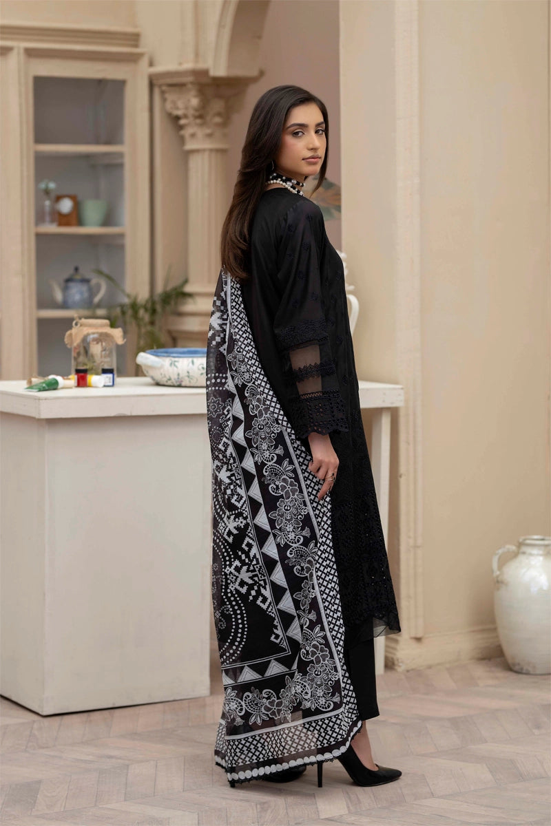 Sana Safinaz Inspired Viscose Black Chikan Kari Mummy & Me Ladies Eid Outfit