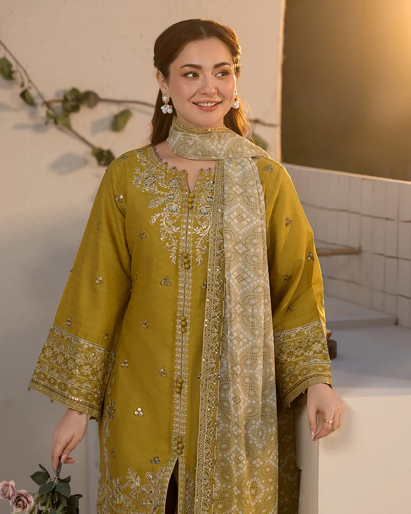 Janaan Premium Jacquard Eid Edit 3 Piece Outfit AL998