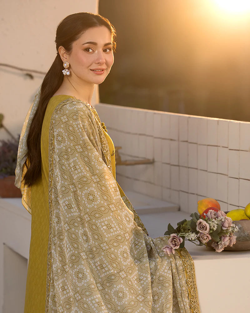 Janaan Premium Jacquard Eid Edit 3 Piece Outfit AL998