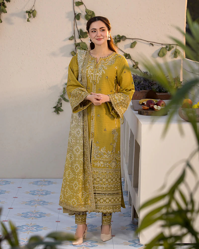 Janaan Premium Jacquard Eid Edit 3 Piece Outfit AL998