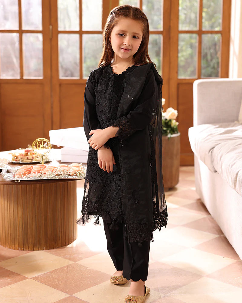 Ally's Mummy & Me Girls Chikan Embroidered Eid Outfit AL985K