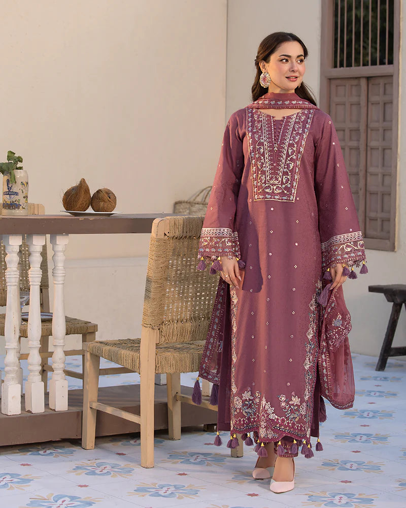 Janaan Premium Jacquard Eid Edit 3 Piece Outfit AL992