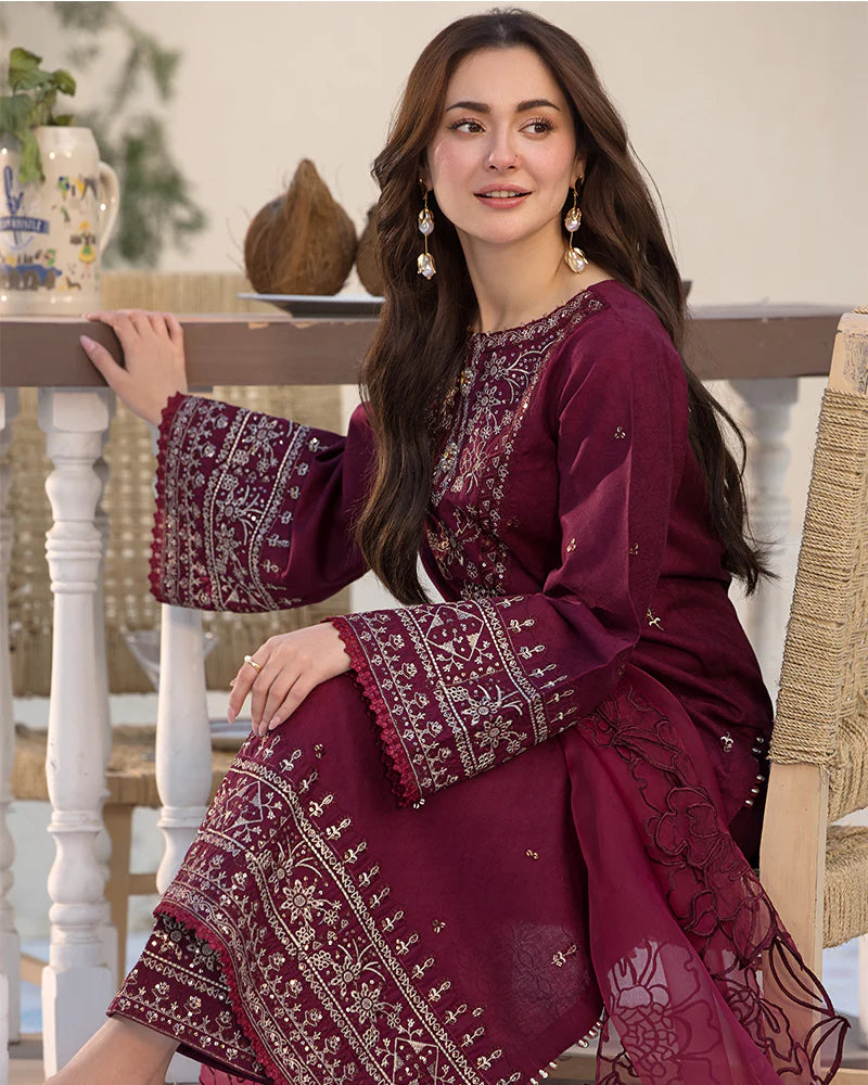 Janaan Premium Jacquard Eid Edit 3 Piece Outfit AL997