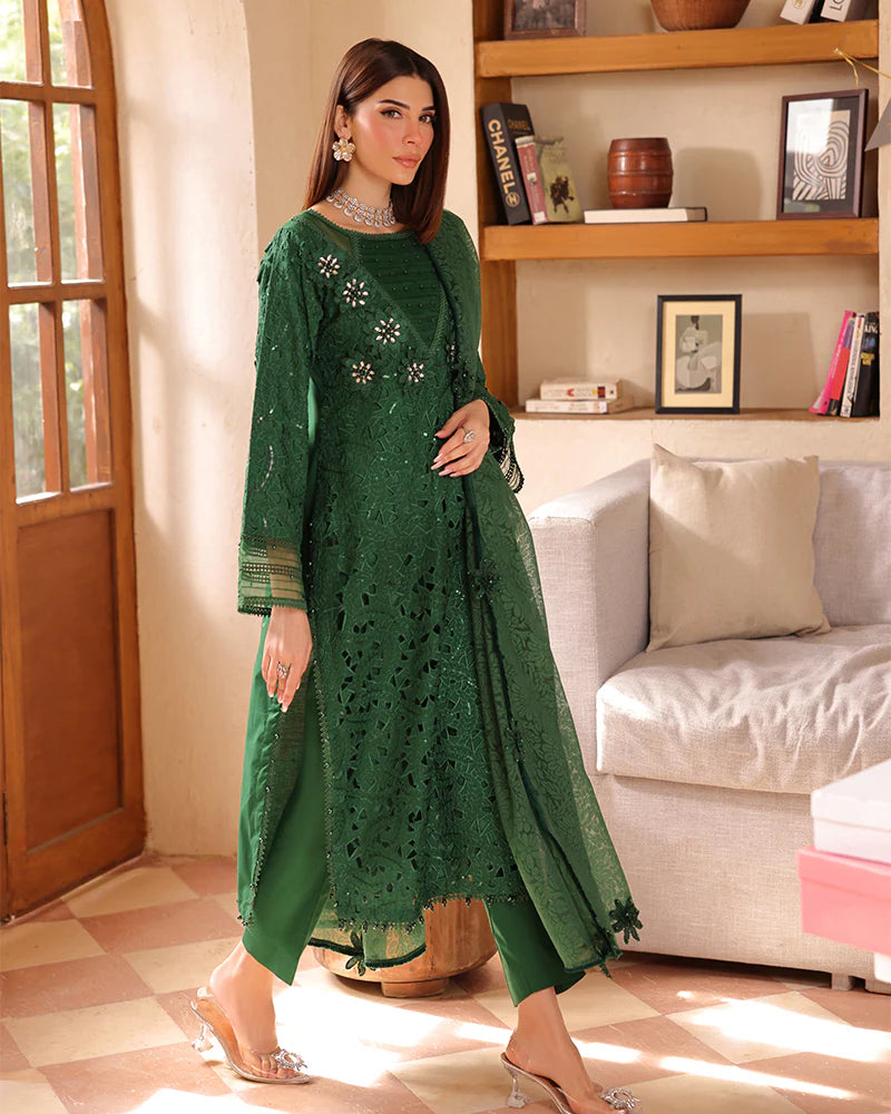 Ally's Mummy & Me Ladies Chikan Kari Embroidered Eid Outfit AL987