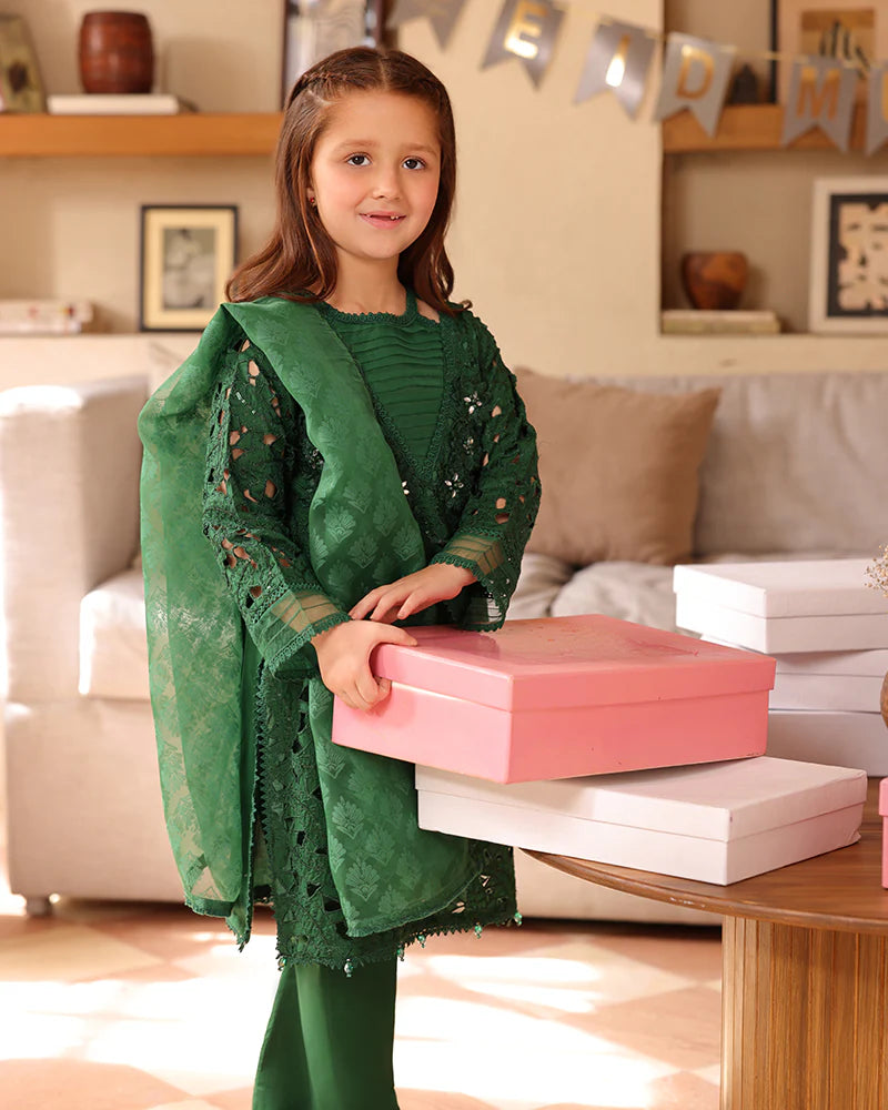 Ally's Mummy & Me Girls Chikan Embroidered Eid Outfit AL987K