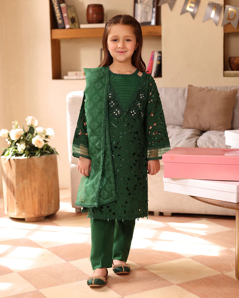 Ally's Mummy & Me Girls Chikan Embroidered Eid Outfit AL987K