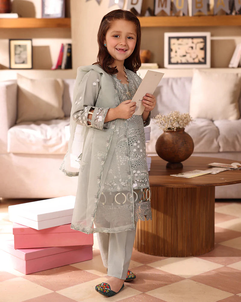 Ally's Mummy & Me Girls Chikan Embroidered Eid Outfit AL990K