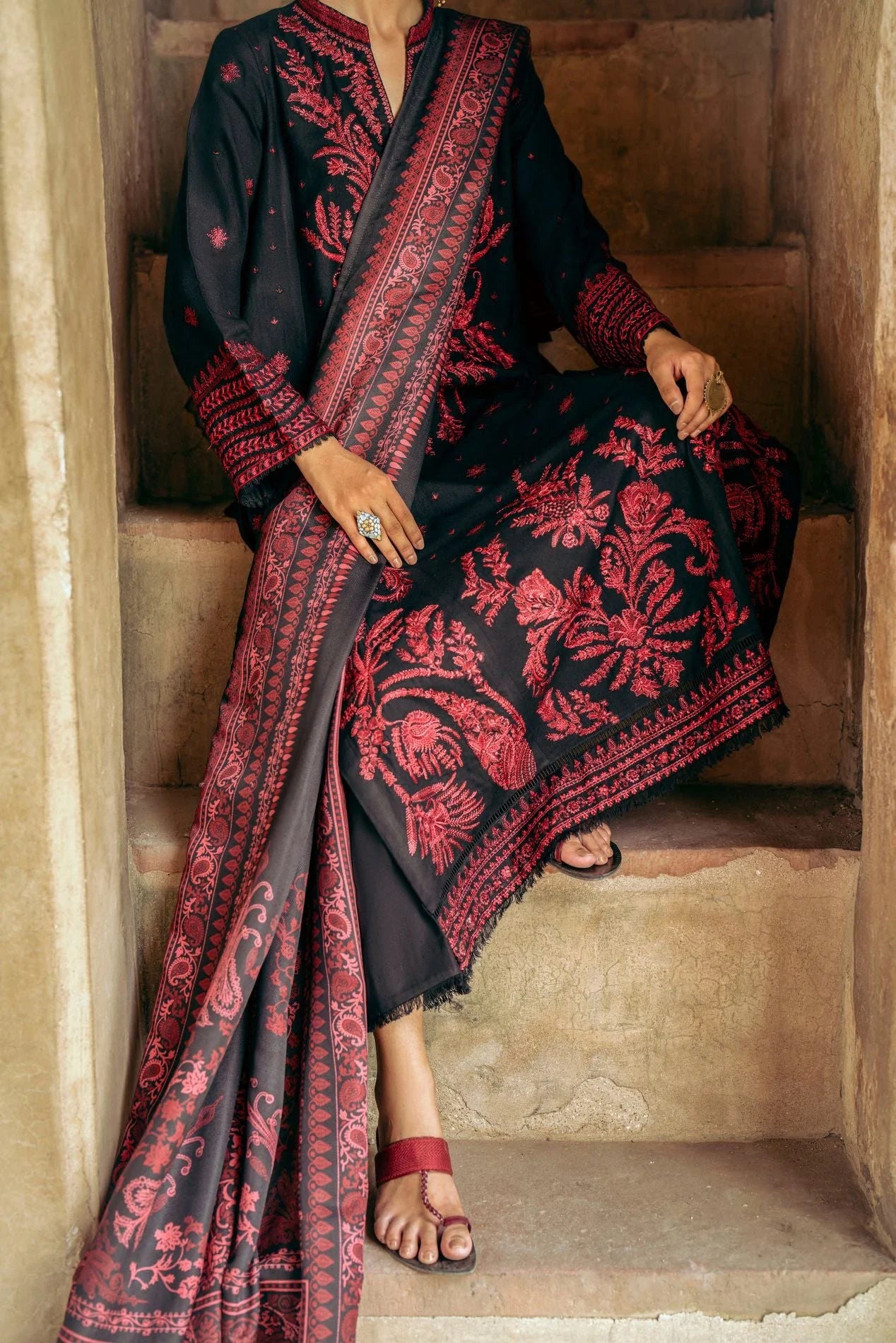 Dayaar-e-Mohabbat Dhanak Linen Suit with Digital Printed Shawl