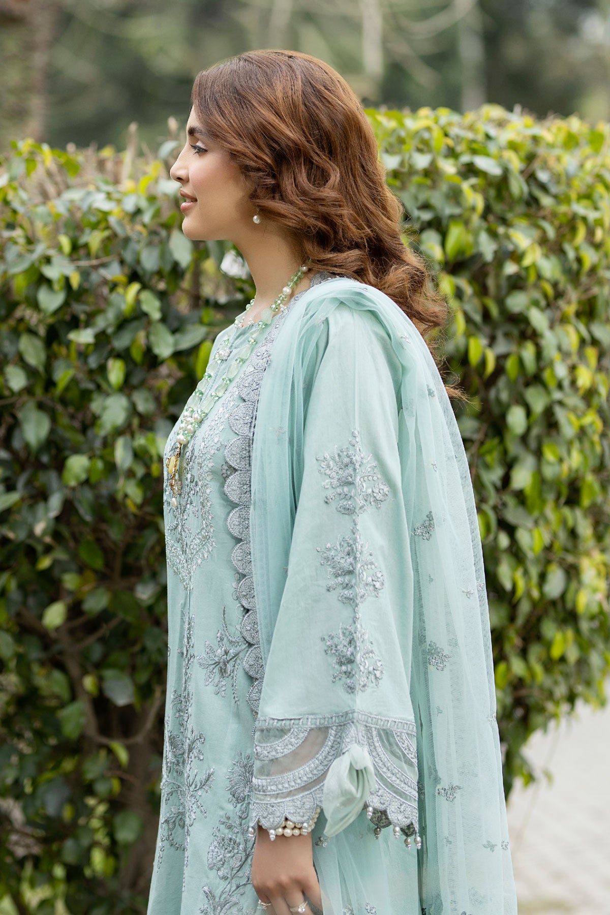 Maria B Inspired Mummy & Me Ladies Eid Outfit With Net Dupatta SL818 - Desi Posh