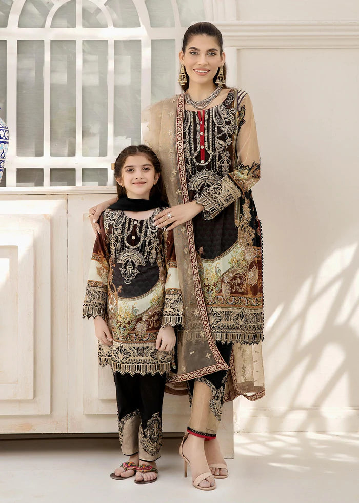 Ally's Mummy & Me Ready Made Girls Eid Suit AL453K | Desi Posh