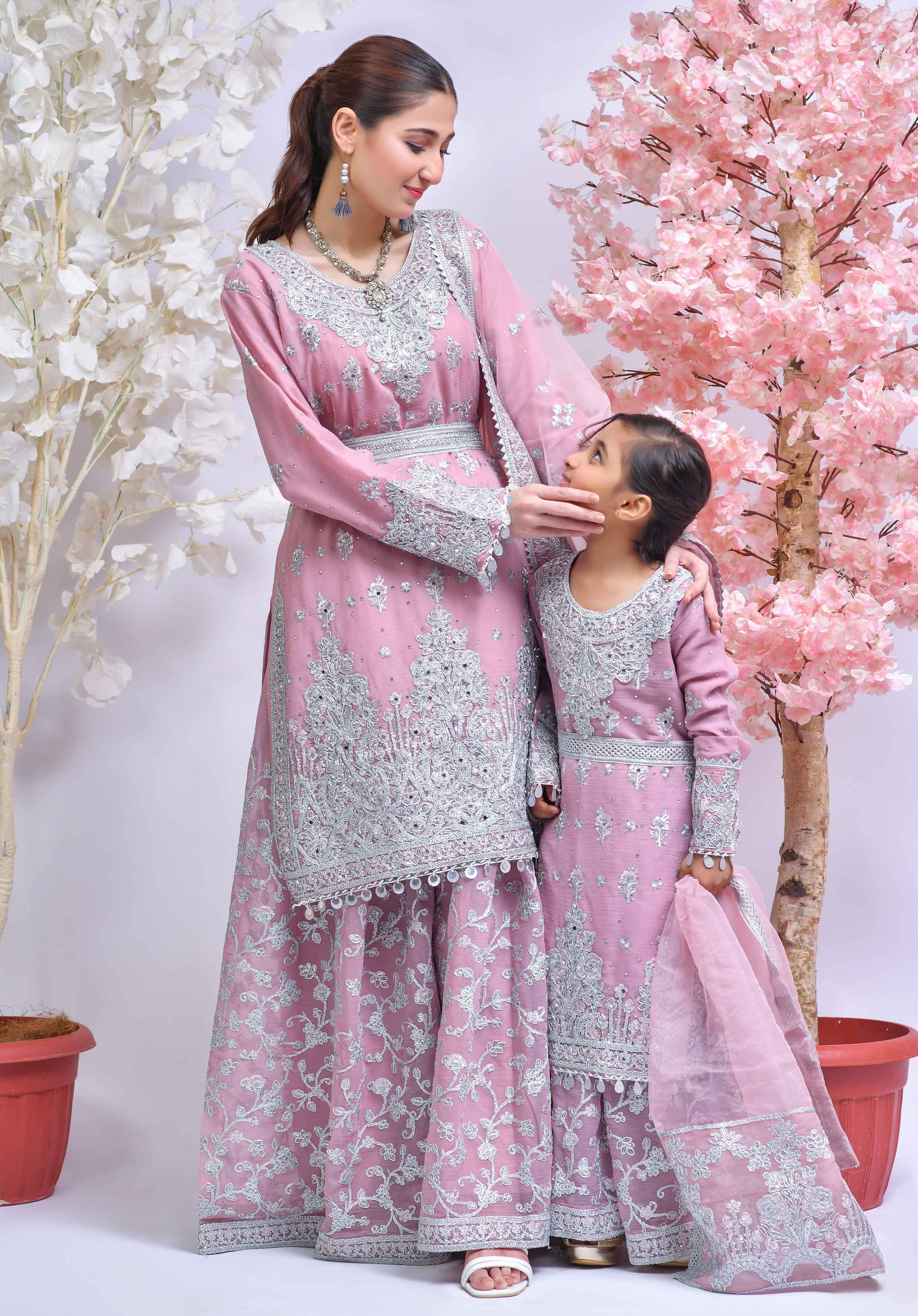 Dusty pink store sharara