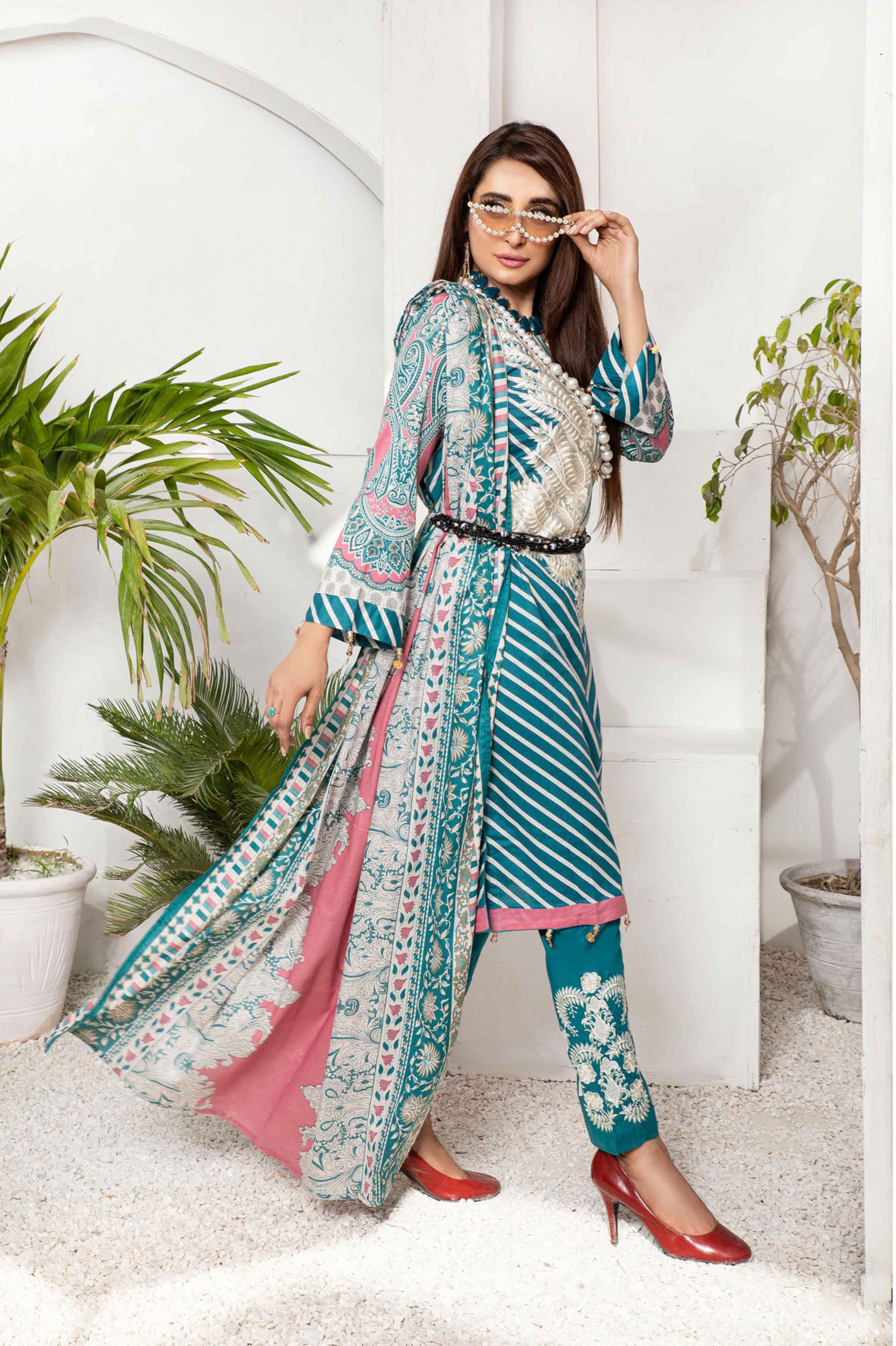 Simrans Summer Collection Readymade Lawn Outfit ILSR16